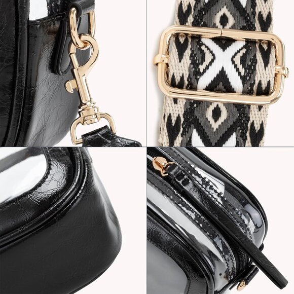 Environmentally Friendly Clear Bag for Events - Compact 9.8in Crossbody Design - Picture 5 of 7